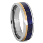 Tungsten Wedding Band with Rose Gold