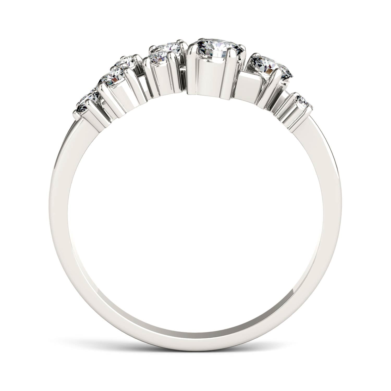 by Jewelry by Johan White Gold Galaxy Ring Featuring Charles & Colvard Moissanites 002169