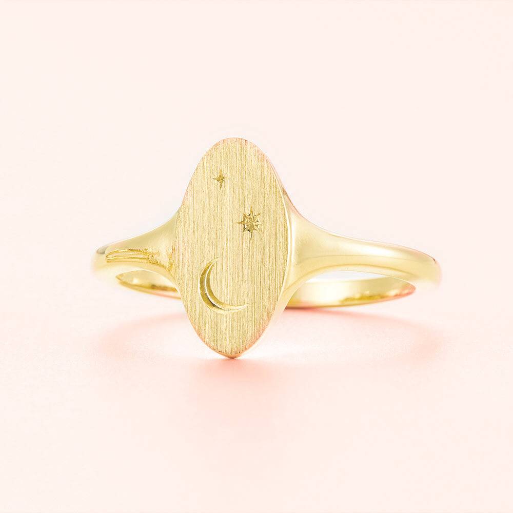 Celestial Design Signet Ring