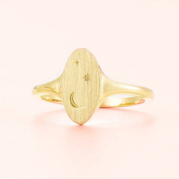 Celestial Design Signet Ring