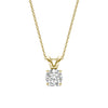 by Jewelry by Johan Yellow Gold Solitaire Moissanite Necklace by Charles & Colvard 002222