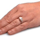 Three Stone Moissanite Engagement Ring