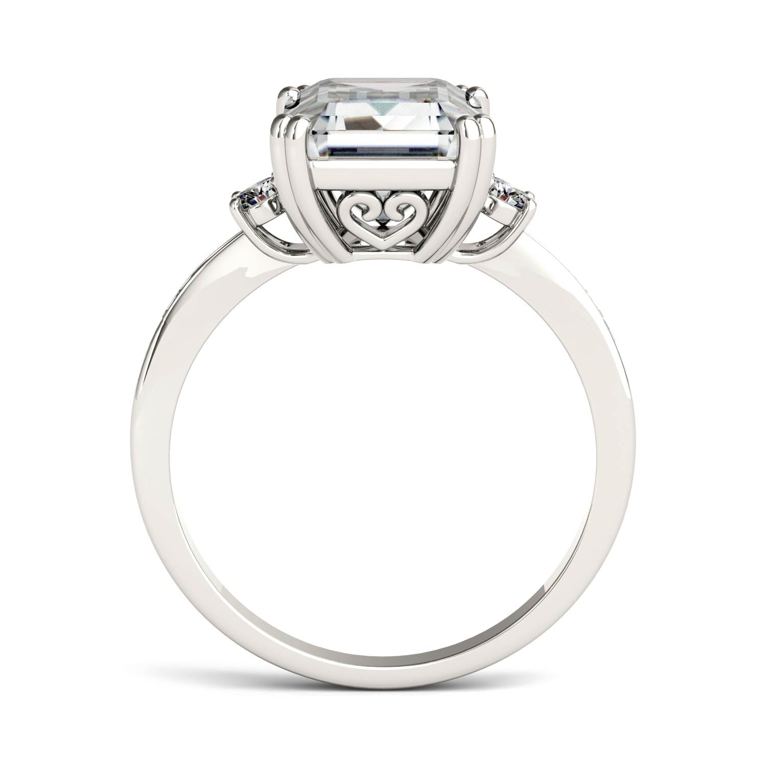 by Jewelry by Johan Emerald Cut, 3.55 ct, Charles & Colvard Moissanite Ring in White Gold 002153
