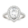 by Jewelry by Johan Charles & Colvard 2.1 ct Pear Moissanite Halo in White Gold Band 002162