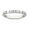 by Jewelry by Johan White Gold Stacker Ring by Charles & Colvard with Baguette Moissanites 002206