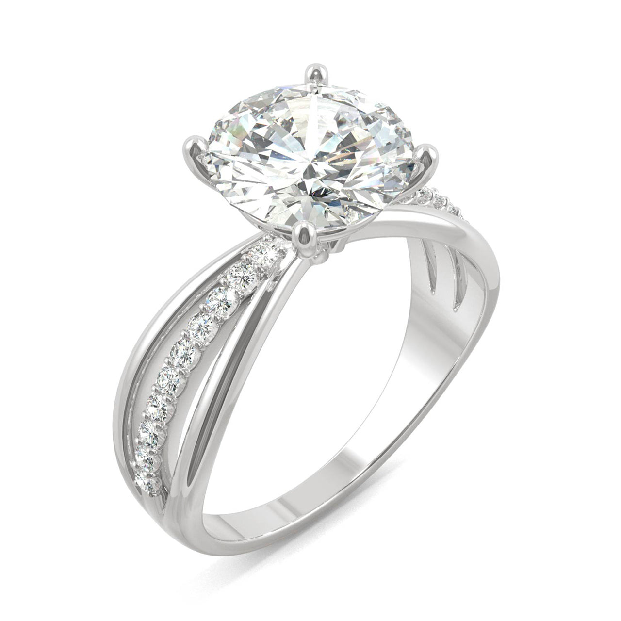 by Jewelry by Johan 2.7 Carat Moissanite Center Stone in White Gold by Charles & Colvard 002193