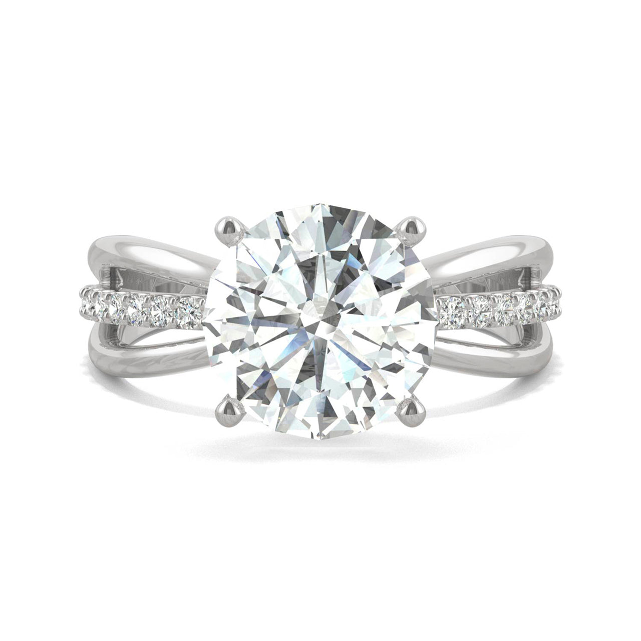 by Jewelry by Johan 2.7 Carat Moissanite Center Stone in White Gold by Charles & Colvard 002195