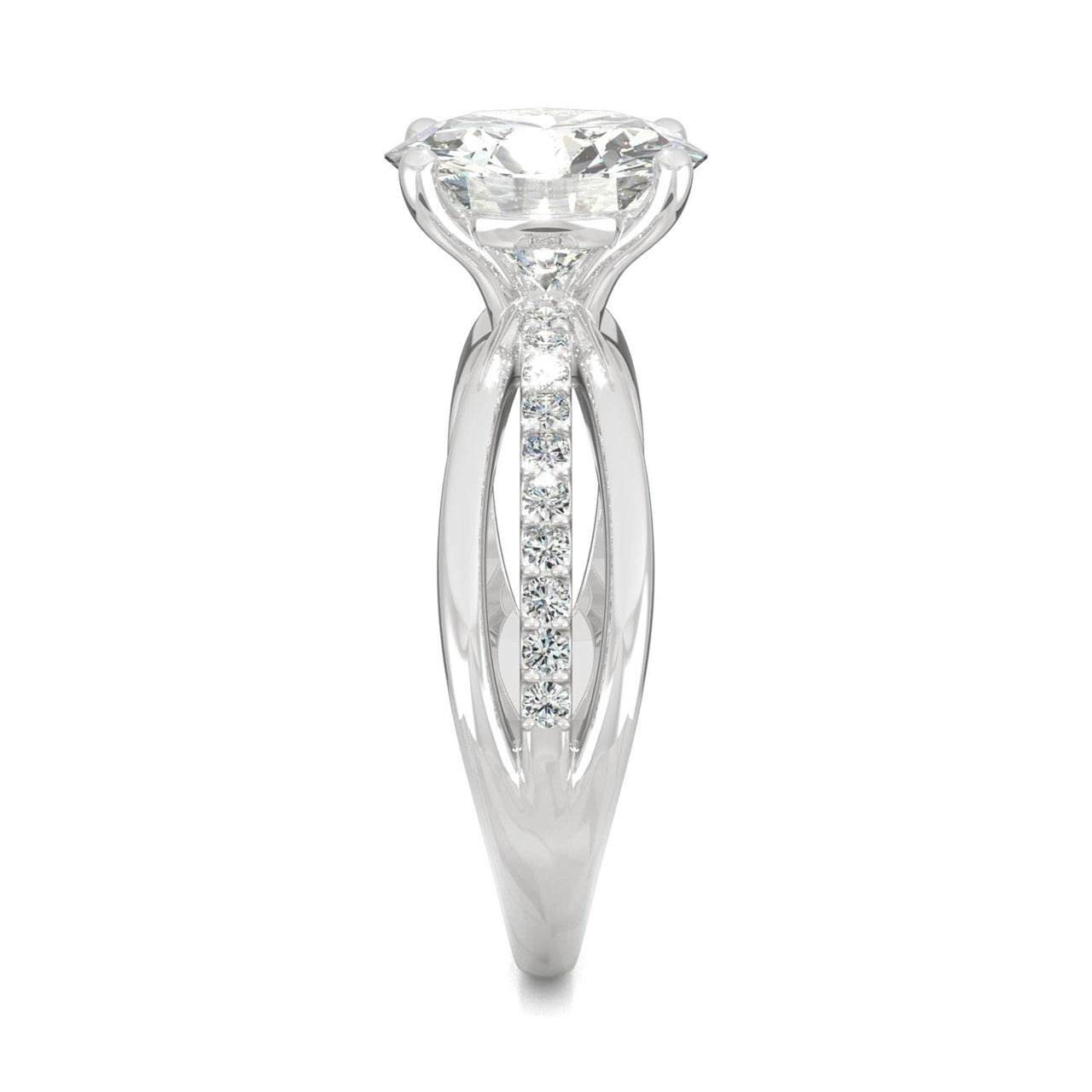 by Jewelry by Johan 2.7 Carat Moissanite Center Stone in White Gold by Charles & Colvard 002196