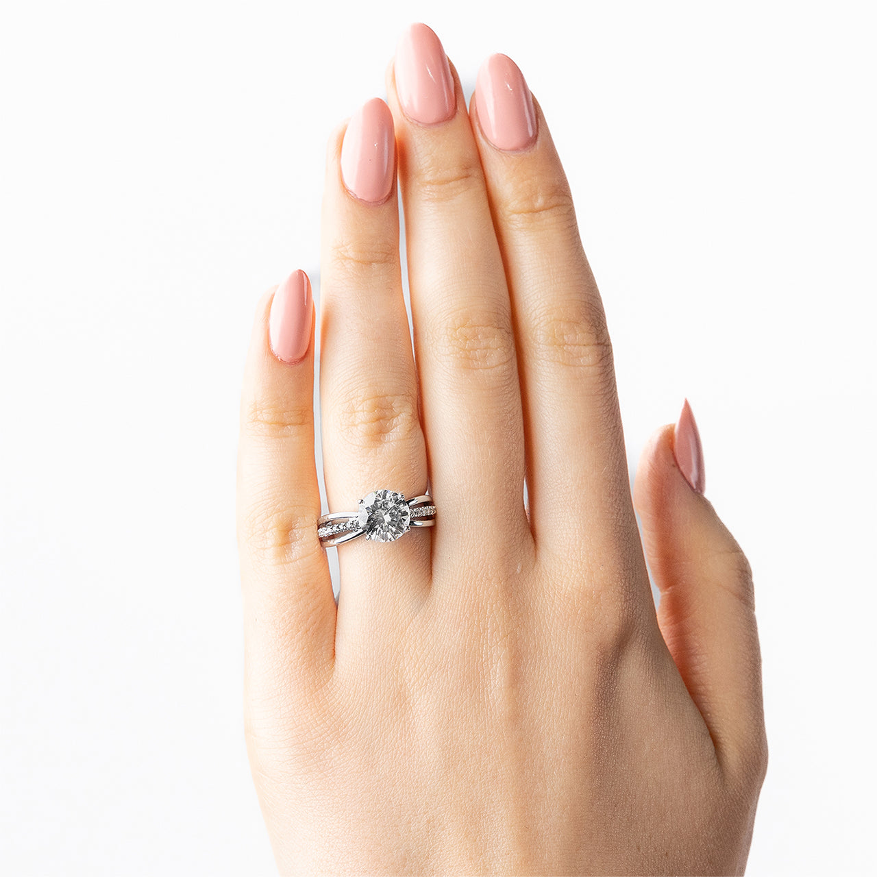 by Jewelry by Johan 2.7 Carat Moissanite Center Stone in White Gold by Charles & Colvard 002197