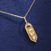 Gold Pendant Necklace with Initial and Diamond