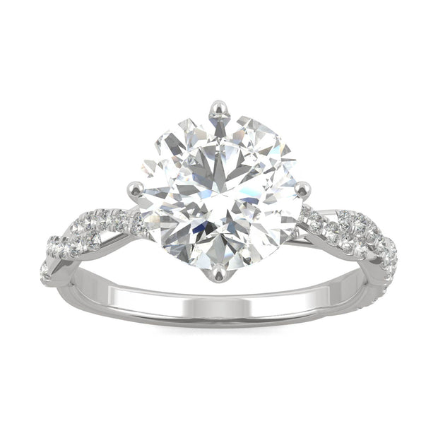 by Jewelry by Johan Pave Charles & Colvard Moissanite Statement Ring in White Gold 002131