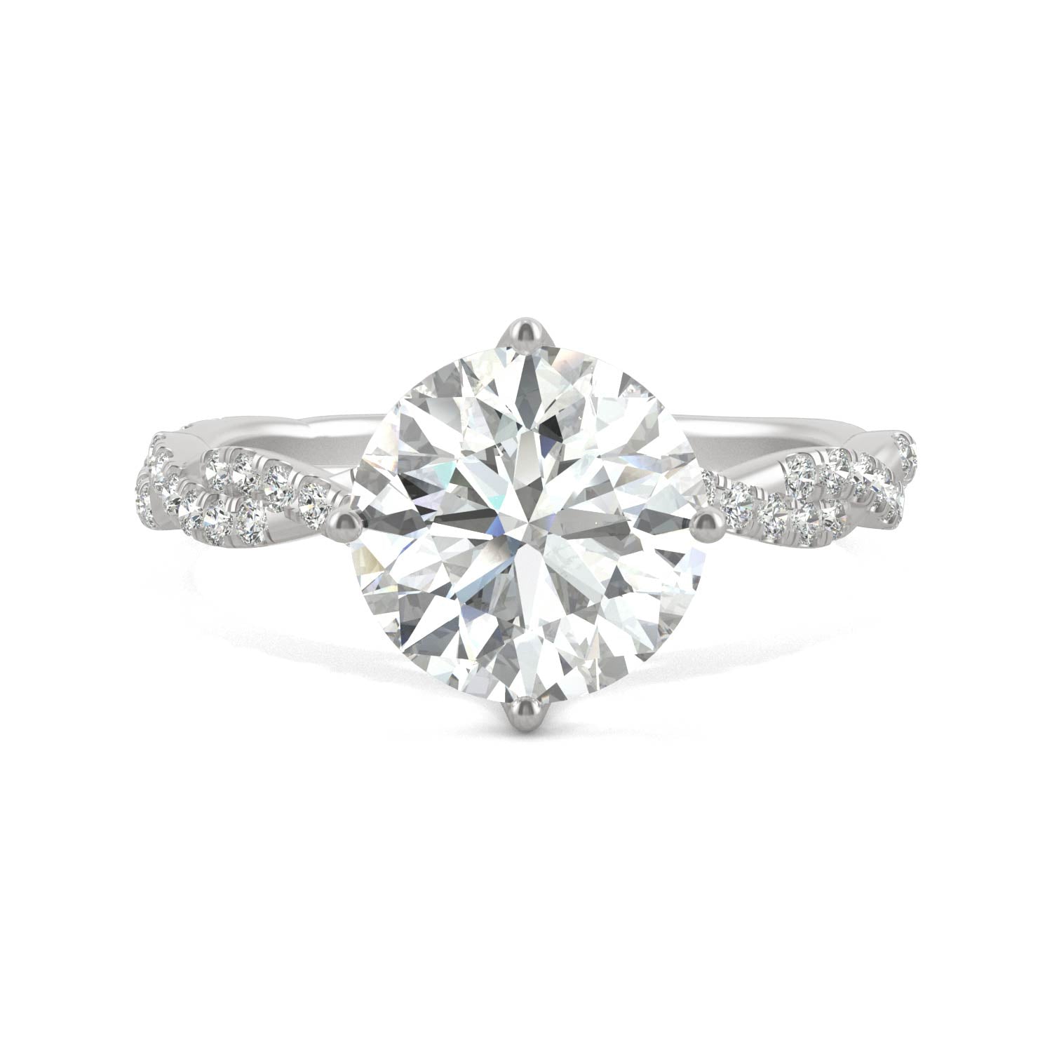 by Jewelry by Johan Pave Charles & Colvard Moissanite Statement Ring in White Gold 002135