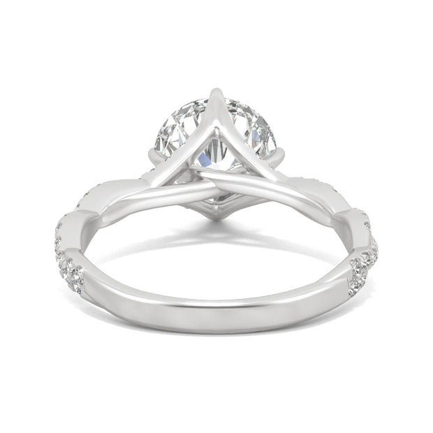 by Jewelry by Johan Pave Charles & Colvard Moissanite Statement Ring in White Gold 002132