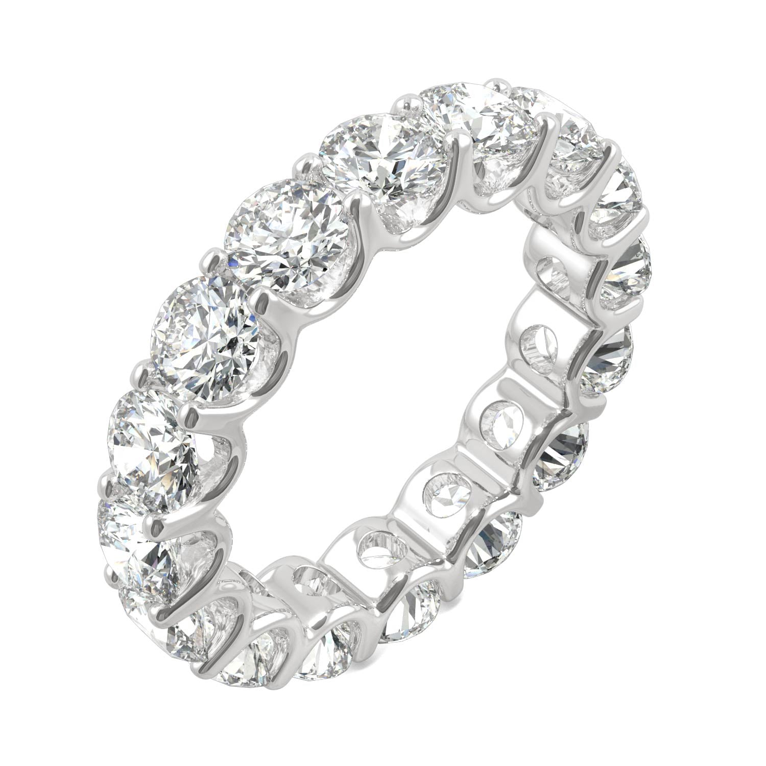 by Jewelry by Johan Charles & Colvard Moissanite Eternity Ring in White Gold 002185