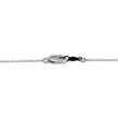 Silver chain clasp of meteorite necklace