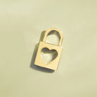 Tiny Lock Pendant With Heart