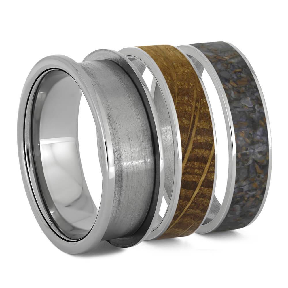 Whiskey Wood and Dinosaur Bone Ring