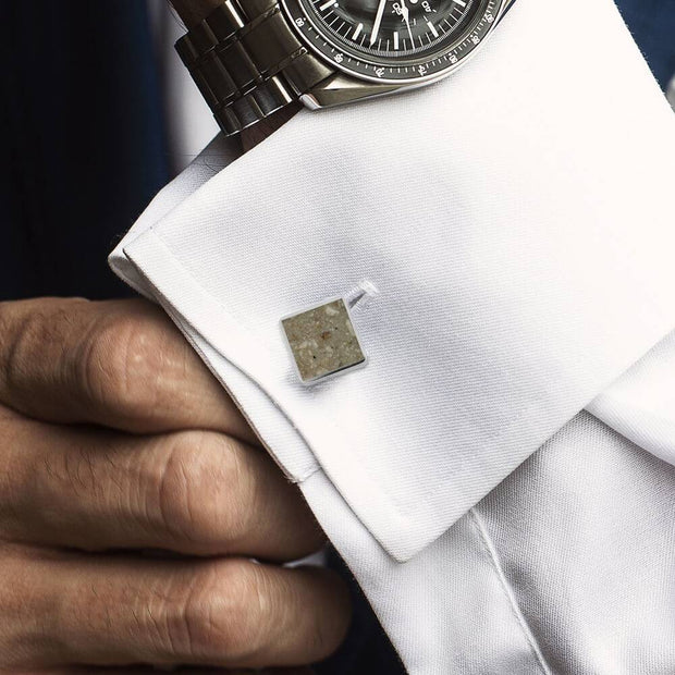 Square Cuff Links with Ashes