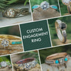 Custom engagement rings collage with various designs