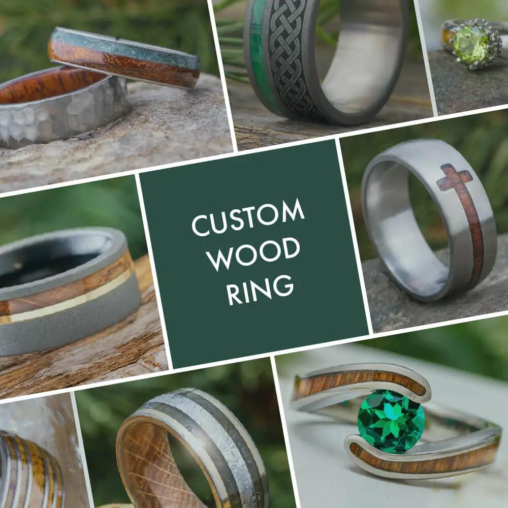 Custom Wood Ring - Unique and Personalized | Jewelry By Johan