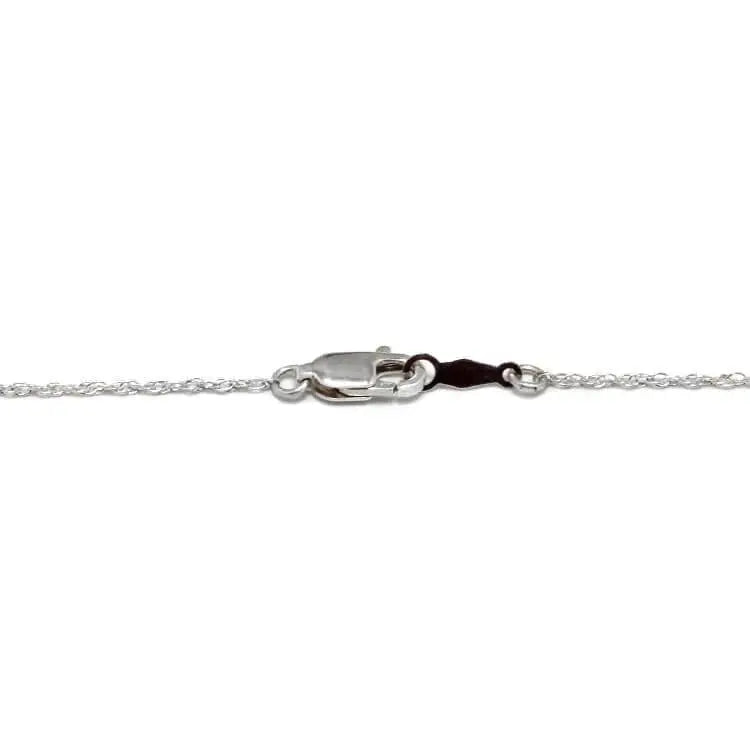Sterling silver necklace clasp detail