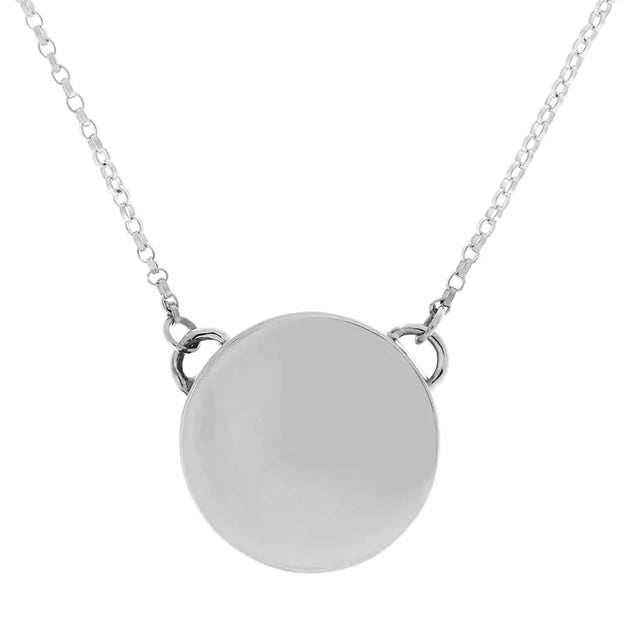 Back view of dinosaur bone bezel set necklace