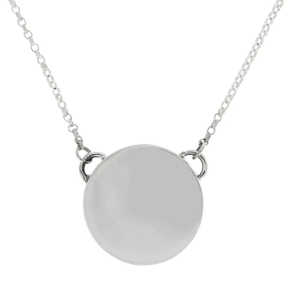 Back view of dinosaur bone bezel set necklace