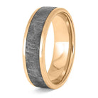 Men's Rose Gold and Meteorite Wedding Band