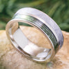 Meteorite and Fishing Line Wedding Band