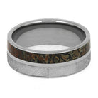 Handmade Titanium and Fossil Wedding Ring