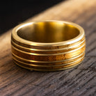 Gold Whiskey Barrel Wedding Band