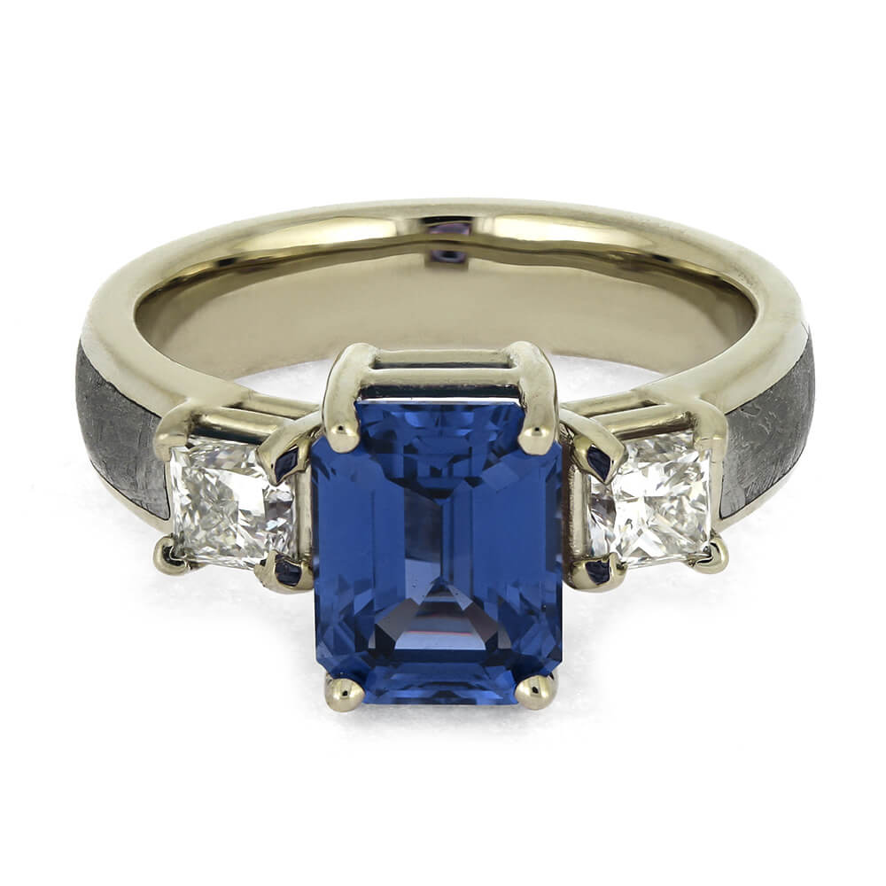 Engagement Ring with Meteorite