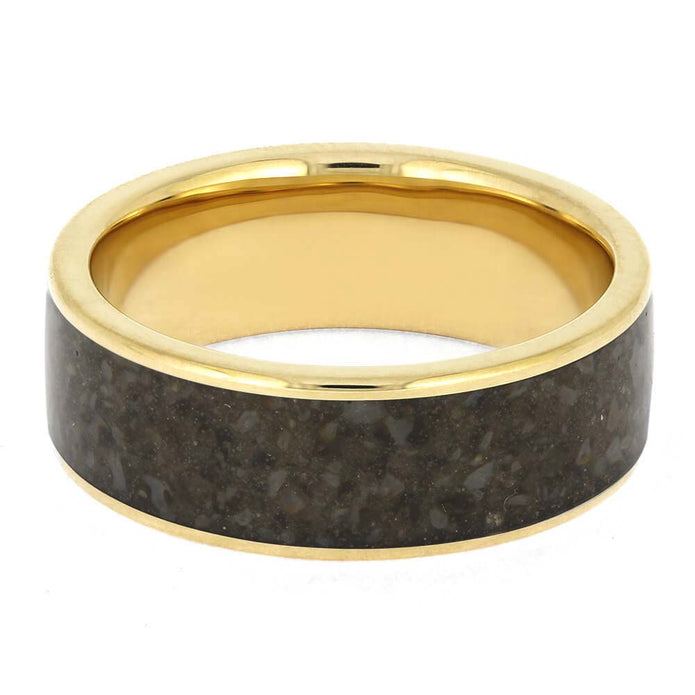 Fossil Ring for Men with Dino Bone Inlay