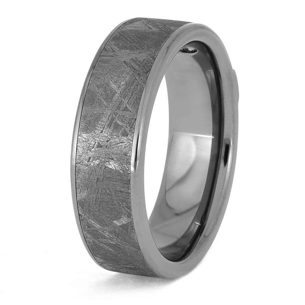 Meteorite and Diamond Ring