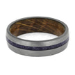 Sea Glass Ring with Whiskey Oak Barrel Sleeve