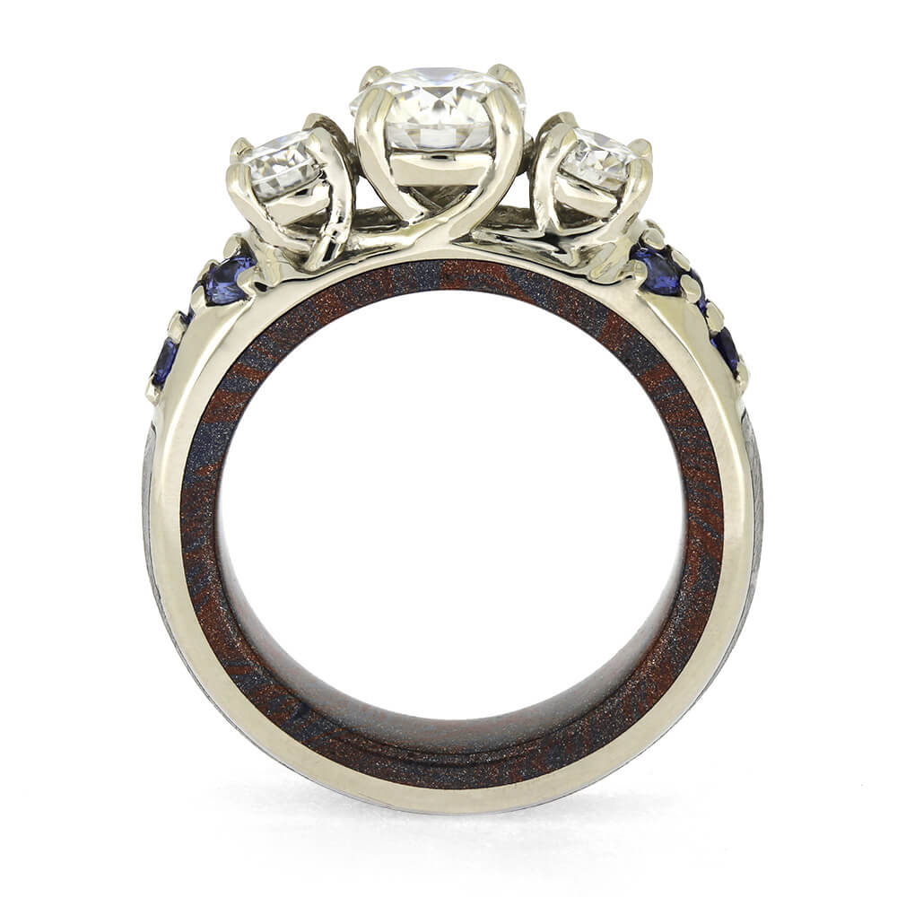 Mokume and Meteorite Engagement Ring