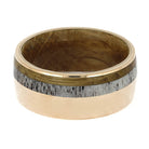 Men's Antler and Oak Wedding Band