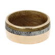 Men's Antler and Oak Wedding Band