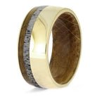 Men's Oak and Antler Wedding Band