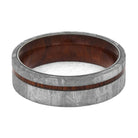 Red Wood and Meteorite Ring