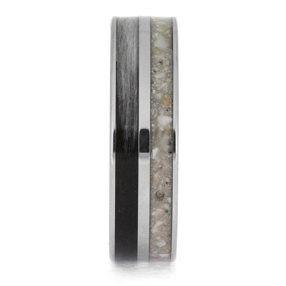 Titanium and Ashes Memorial Ring