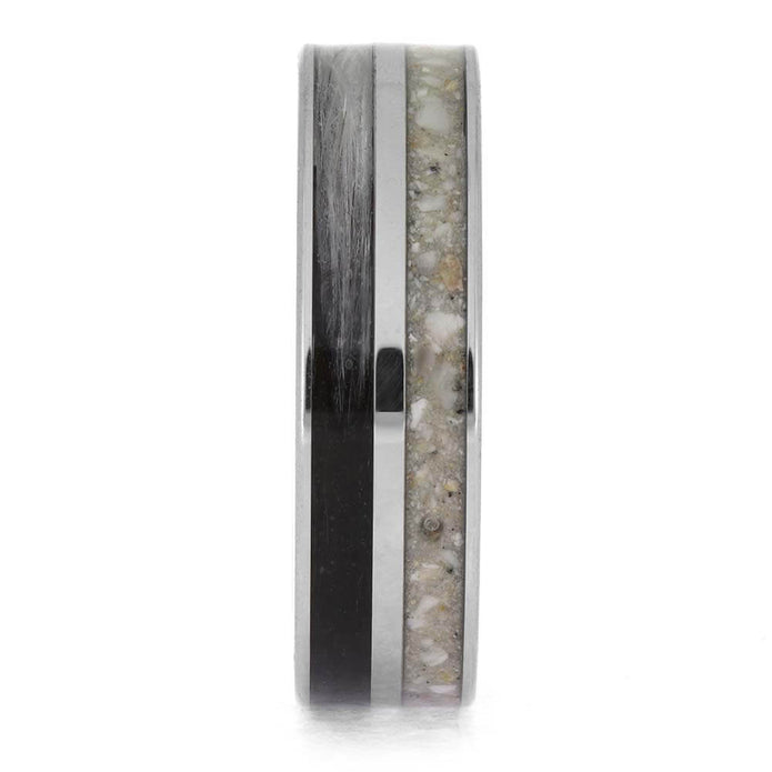 Titanium and Ashes Memorial Ring