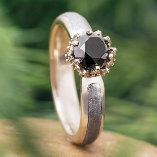 Black Diamond Engagement Ring