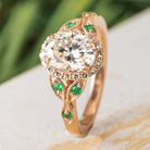 Unique Rose Gold Halo Engagement Ring