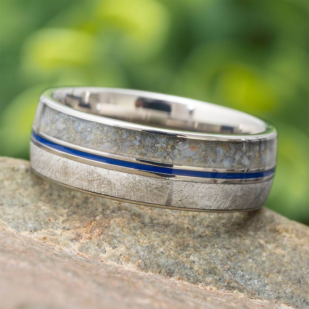 Meteorite and Fossil Ring