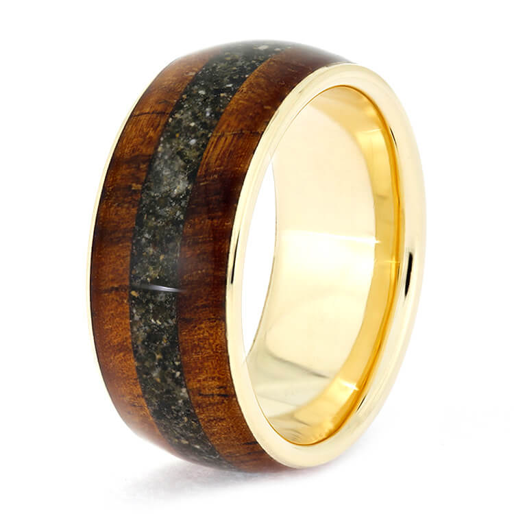 Men's Sand and Wood Ring