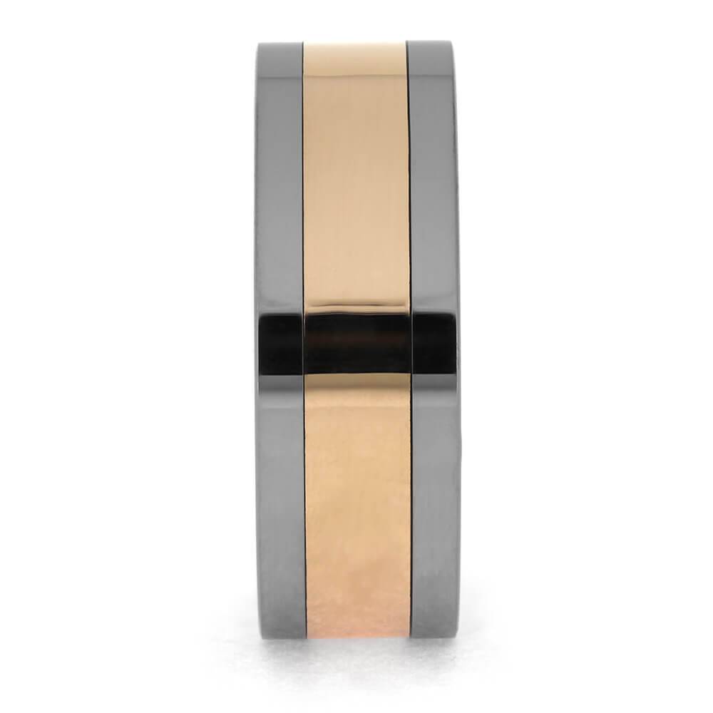 Gold and Tungsten Wedding Band for Men