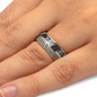 Meteorite and Mokume Wedding Band