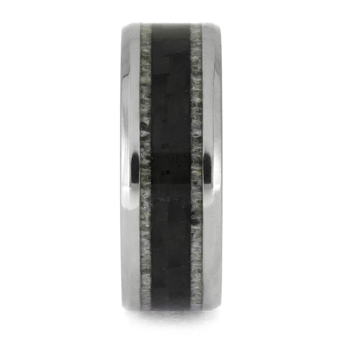 Carbon Fiber and Deer Antler Ring