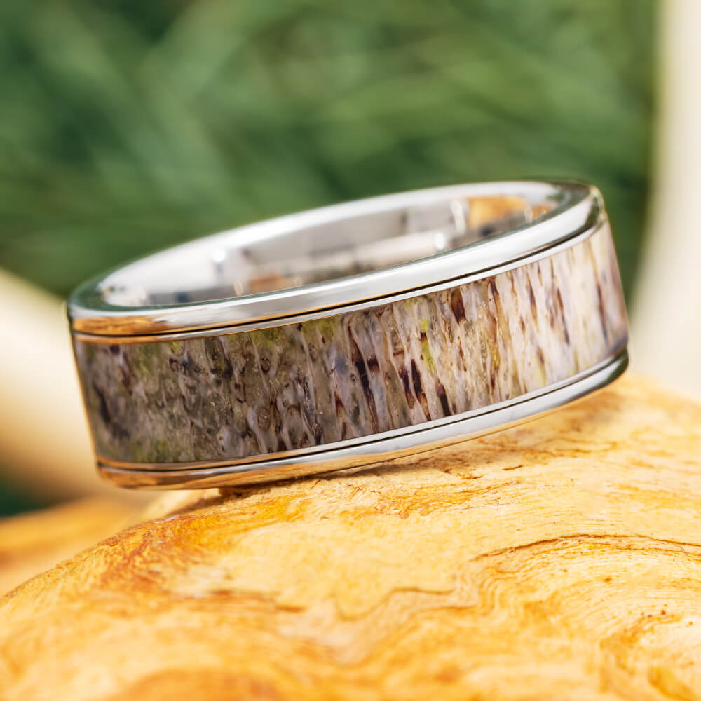 Spinner Ring with Deer Antler